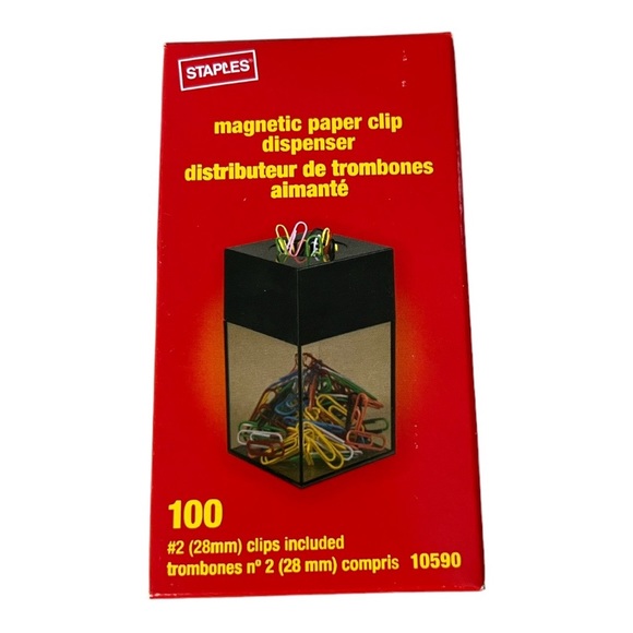 magnetic paper clip dispenser 100 clips included - Picture 1 of 5